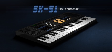 SK-51 - L'application SK-51 ramène l'esthétique légendaire des claviers des années 80 avec une interface fidèlement recréée et un design inspiré du Casio SK-1.