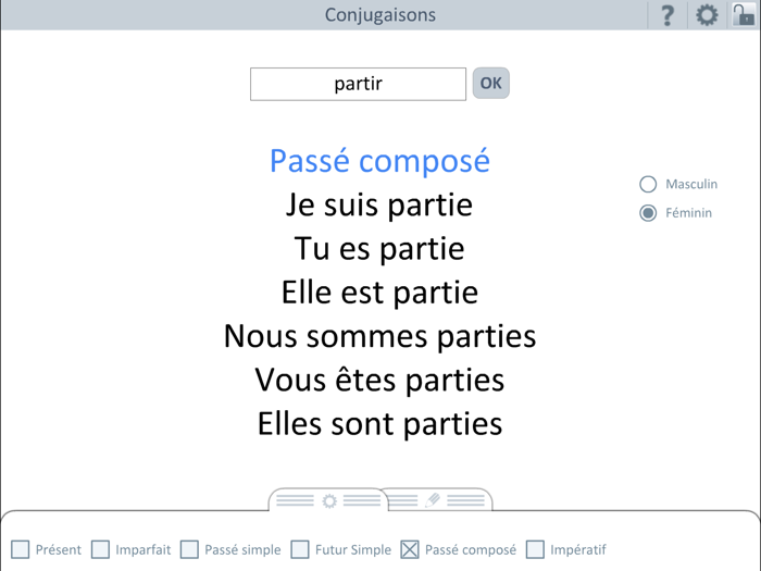 Outils école  Conjugaisons