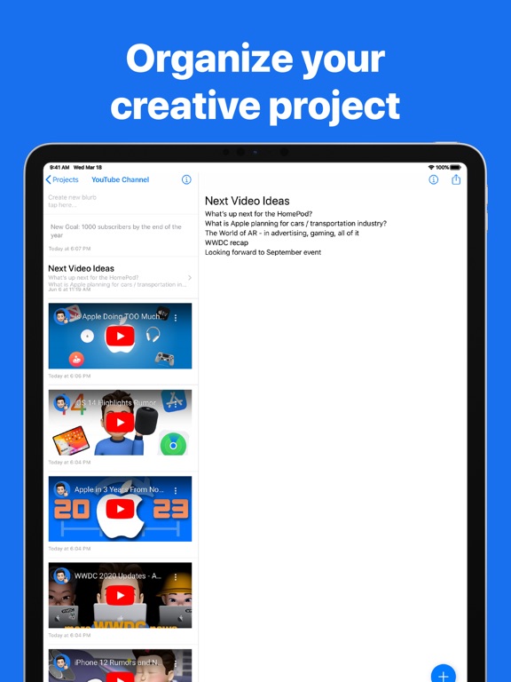 notetaking database | mitynote iPad screenshot 3 - Productivity app