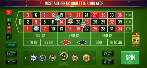 Roulette VIP - Casino Online - This simulator showcases the comprehensive betting grid and the intuitive chip selection interface.