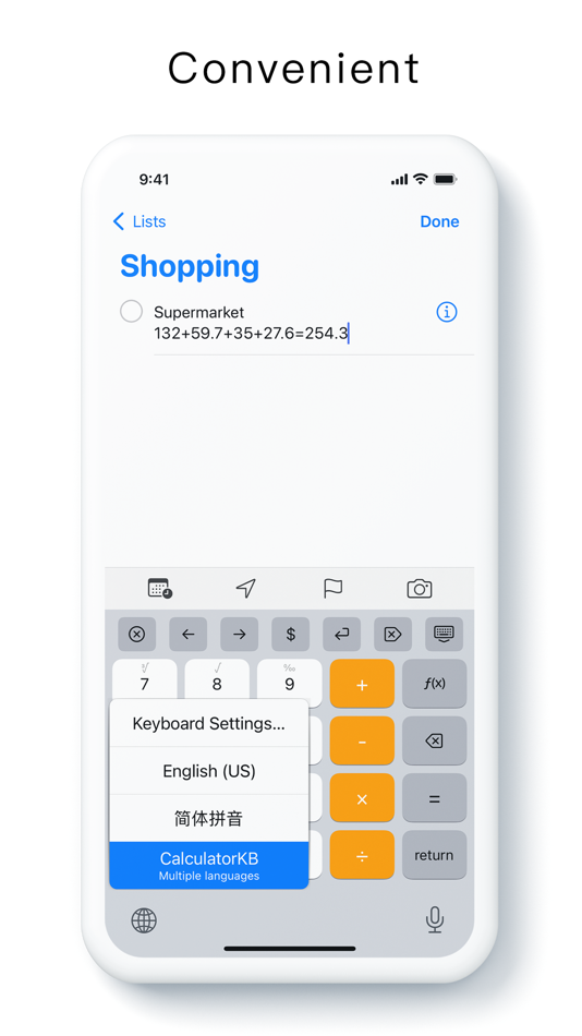 #2. Calculator Keyboard - Faster (iOS) 由: 万庄 黄