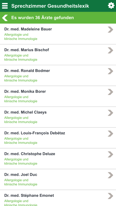 Sprechzimmer App Screenshot