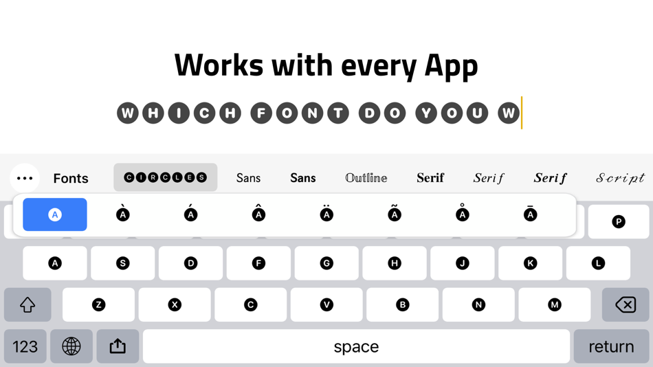 #1. Fonts keyboard - for iPhones (iOS) 由: Shanxiyunzhishuweikeji