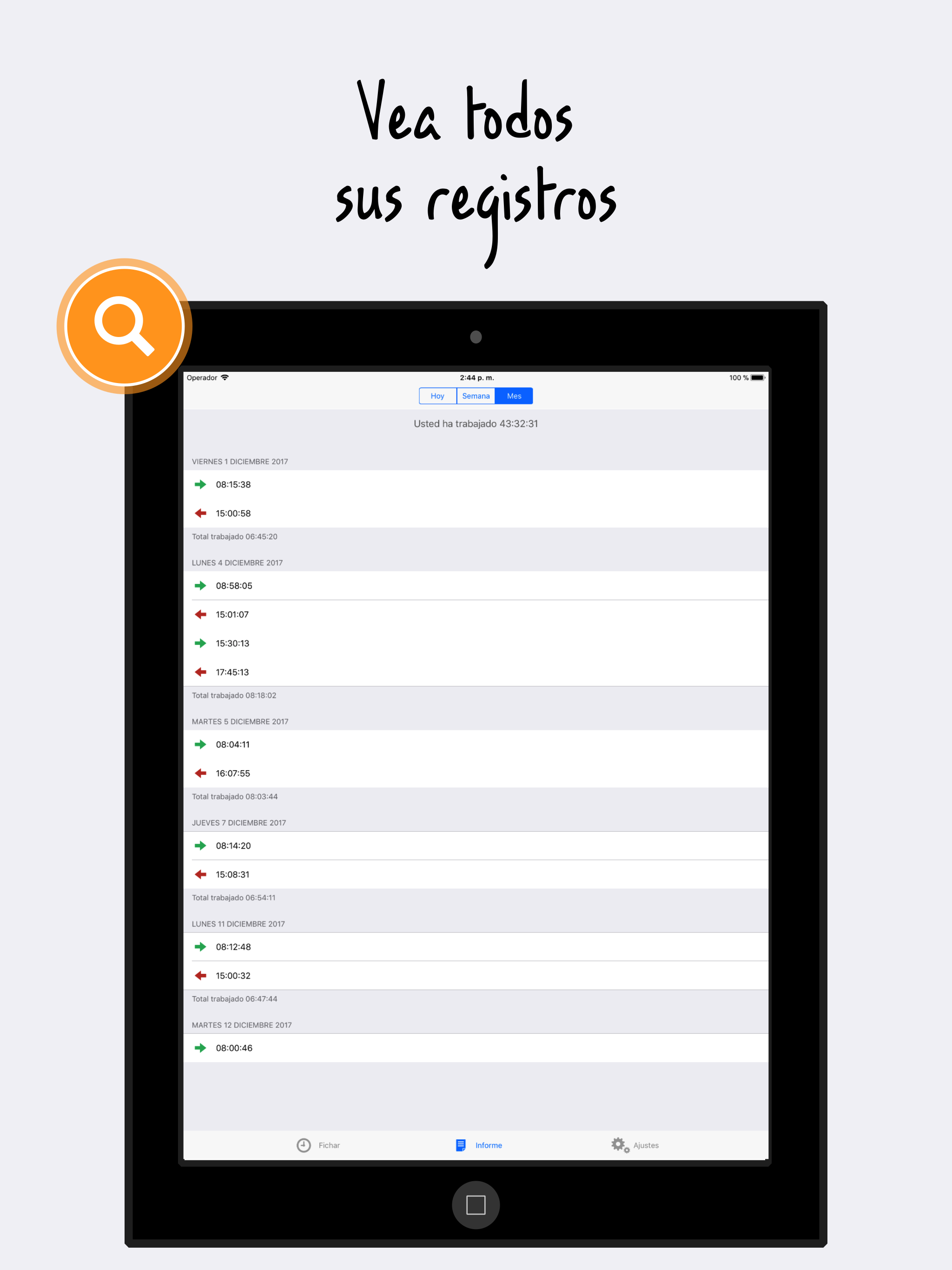 Reloj Laboral, control horario screenshot 11