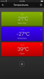 temperatures app iphone screenshot 2