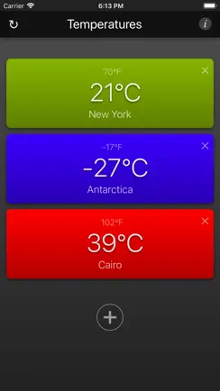 Temperatures App iPhone image 2