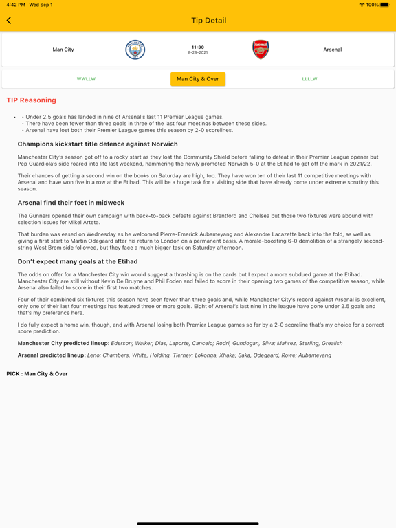 Screenshot #6 pour Tip Pro - Betting Prediction