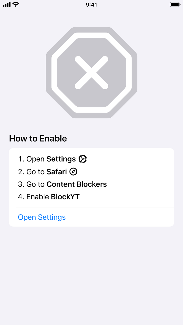BlockYT for Safari