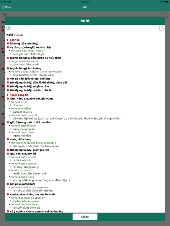 ENVIDICT - Từ điển Anh Việt iPad screenshot 6 - Reference app