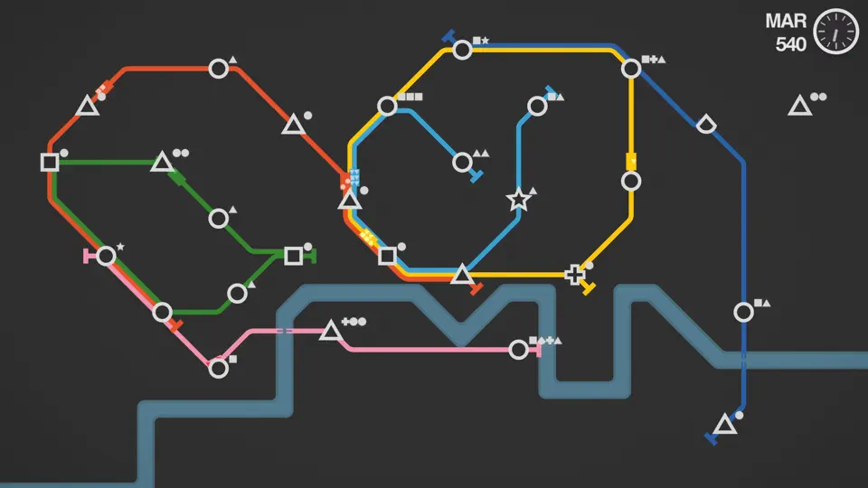Capture d'écran de Mini Metro+ sur iPhone 5