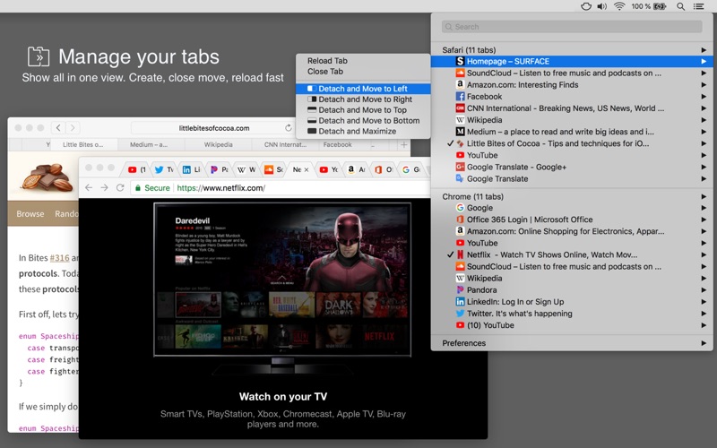 Screenshot #3 pour Tabs Switcher