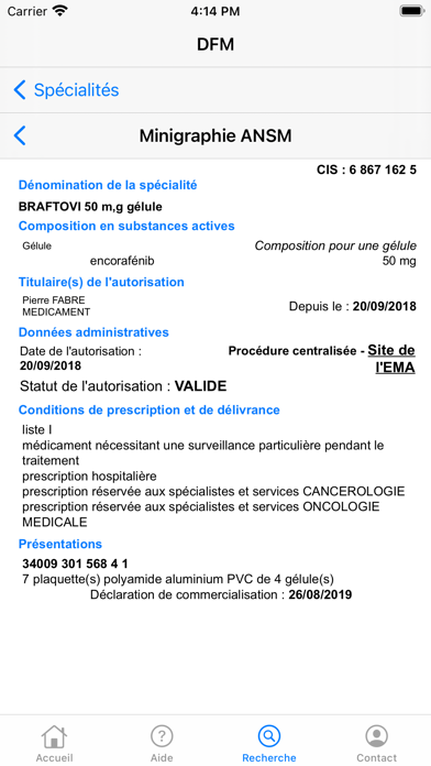 Dictionnaire des Médicaments Screenshot