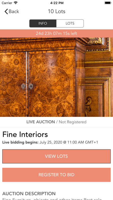 The Pedestal Auctions Screenshot