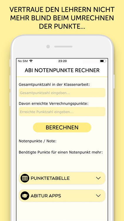 Abitur Notenpunkte Rechner