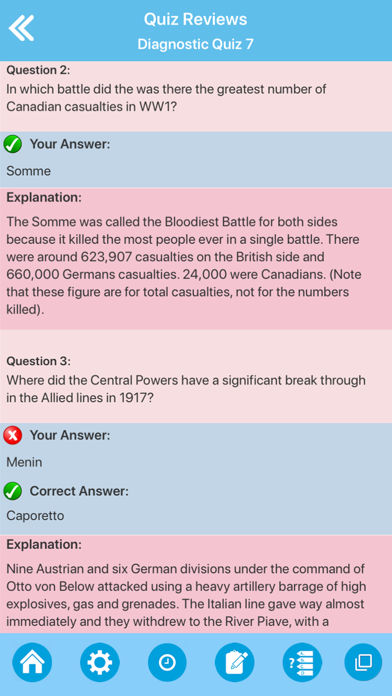 World War I History Quiz Screenshot