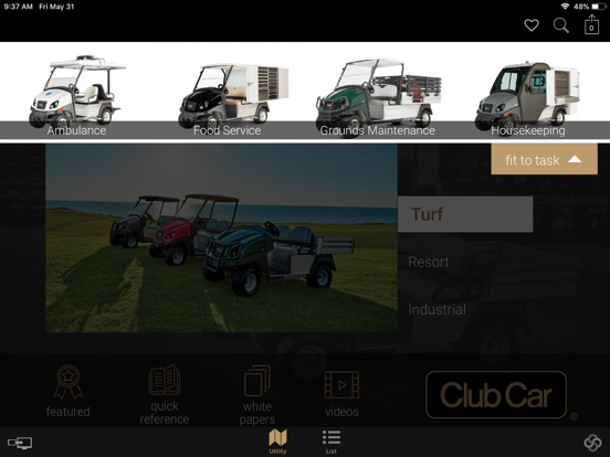 Club Car Sales App iPad screenshot
