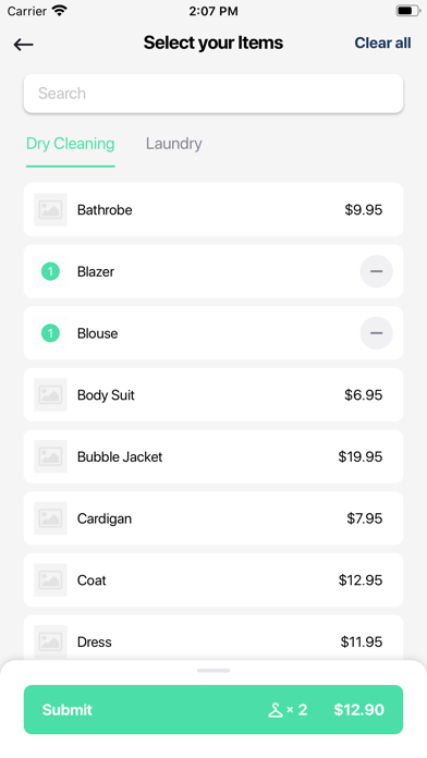 iClean Dry Cleaning & Laundry Screenshot
