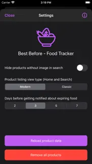 How to cancel & delete best before - food tracker 3
