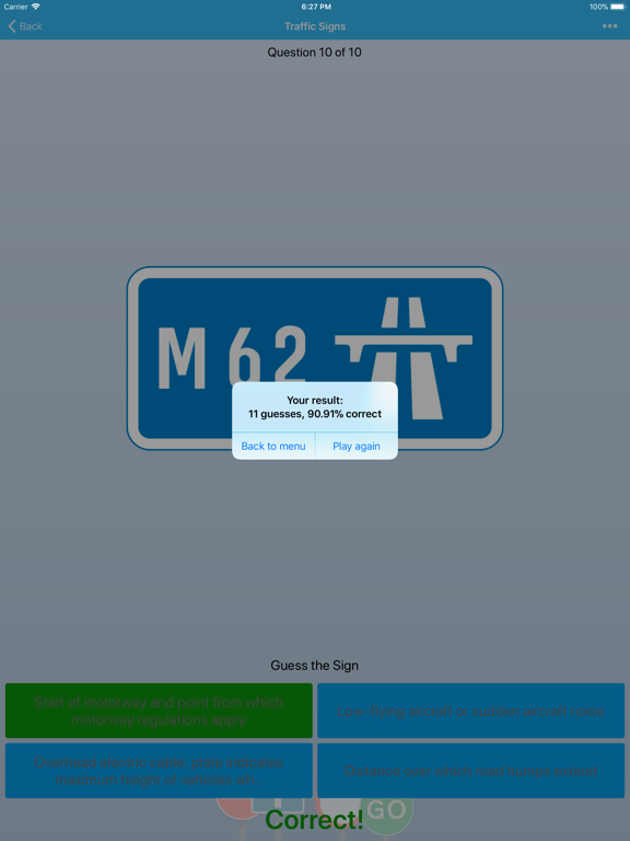 UK Road Signs: Test and Theory iPad screenshot 4 - Education app