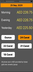 UAE Dubai Gold Price screenshot #1 for iPhone