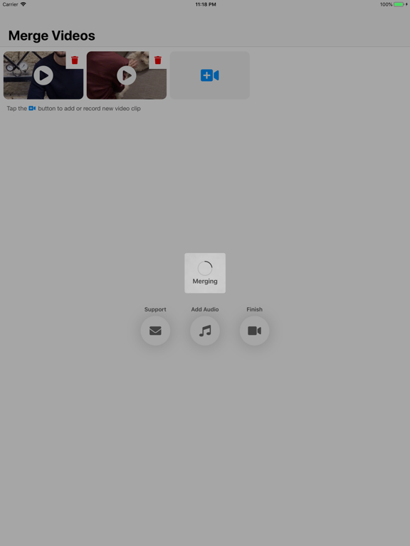 Video Merger of Multiple Clips iPad screenshot 4 - Photo & Video app