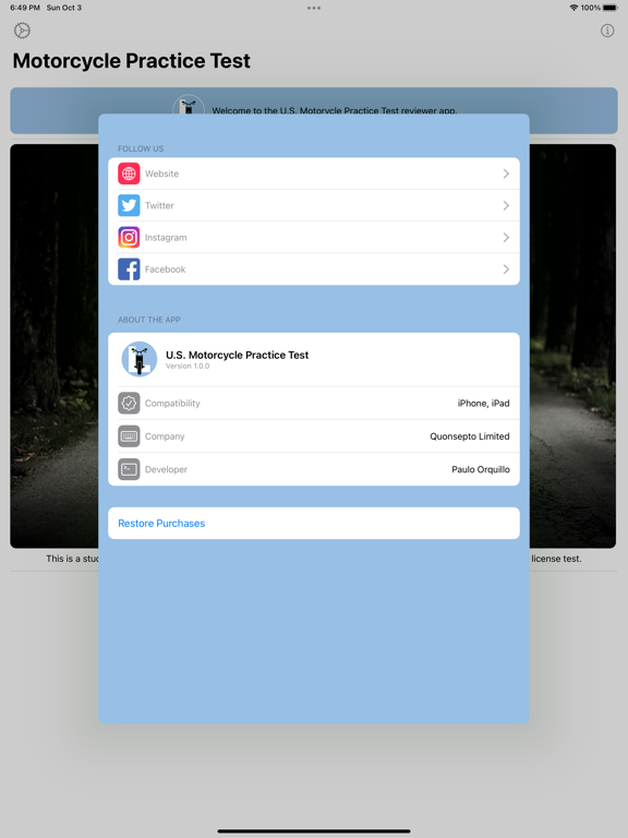 Screenshot #5 pour U.S. Motorcycle Practice Test