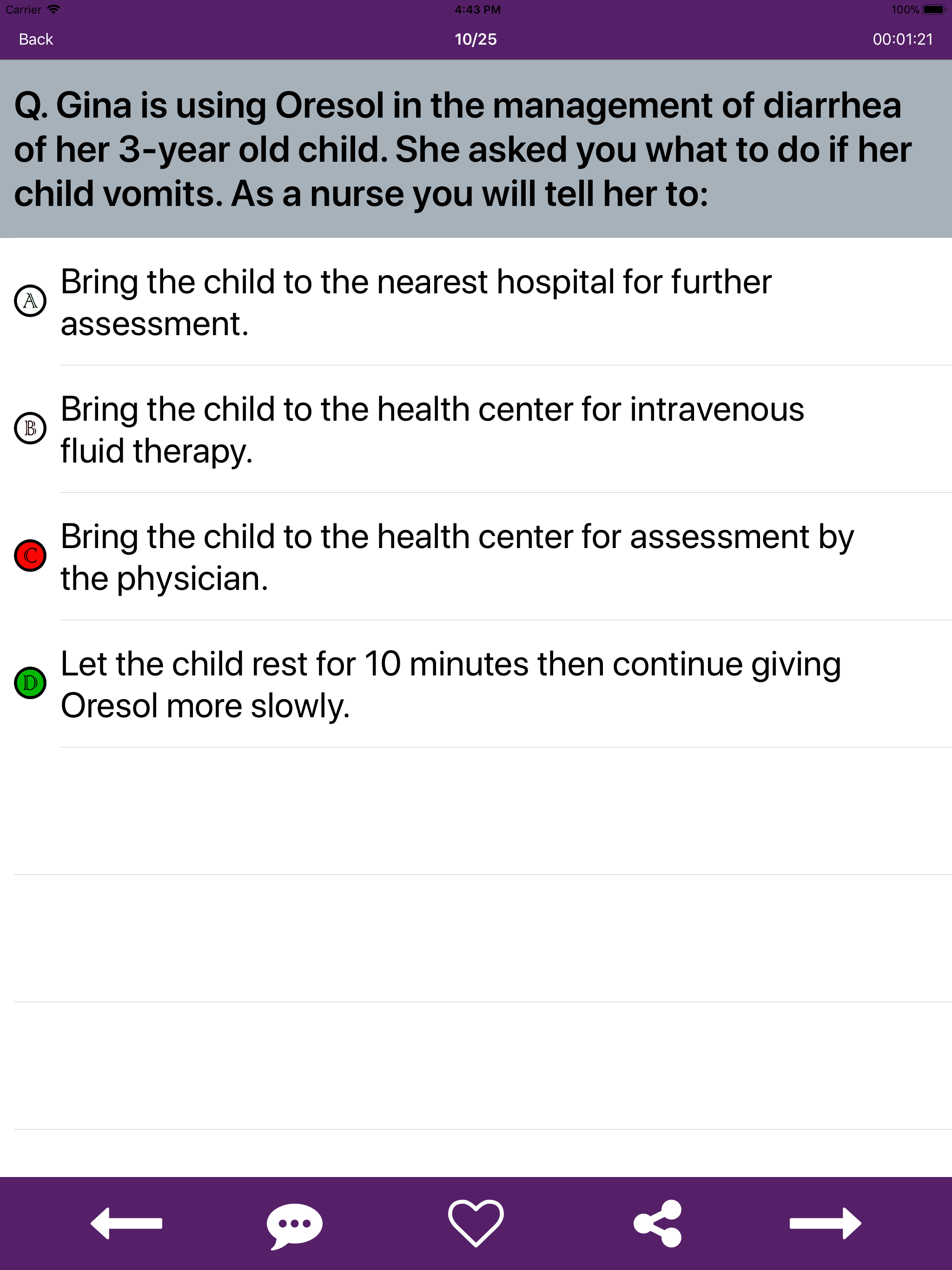 Pediatric Nursing Mock Test screenshot 16