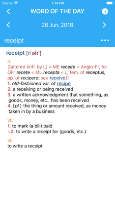 Webster’s College Dictionary screenshot 1