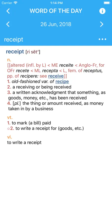 Webster’s College Dictionary screenshot 1 of 5