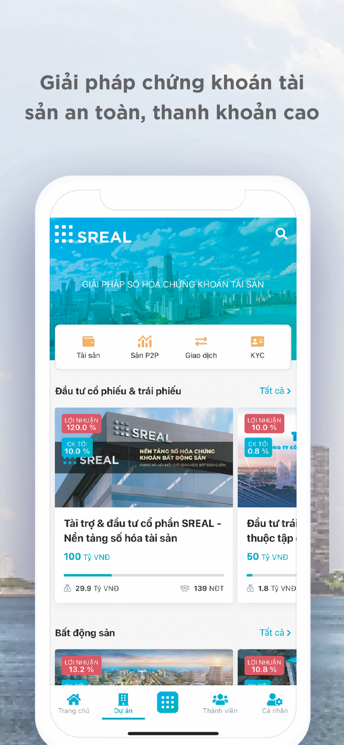SReal -Nền tảng số hóa tài sản