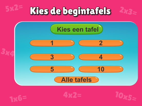 Tafels oefenen - leren rekenen iPad app afbeelding 2