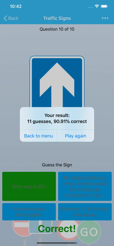 UK Road Signs: Test and Theory