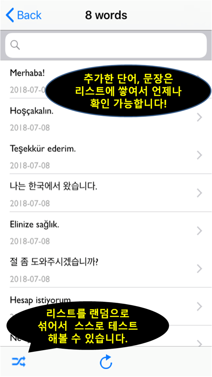 나만의 터키어 사전 - 터키어 발음, 문장, 회화