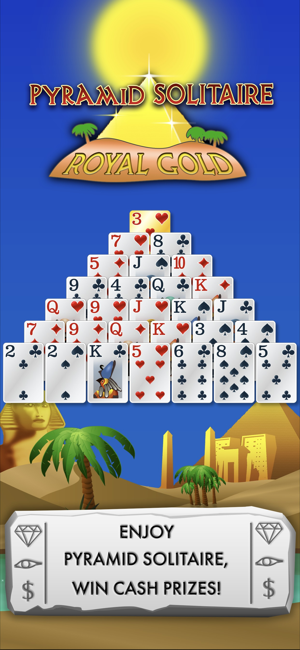 Pyramid Solitaire Royal Gold