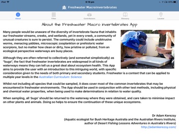Freshwater Macro Invertebrates app screenshot
