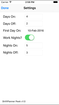 ShiftPlanner Peek screenshot 3