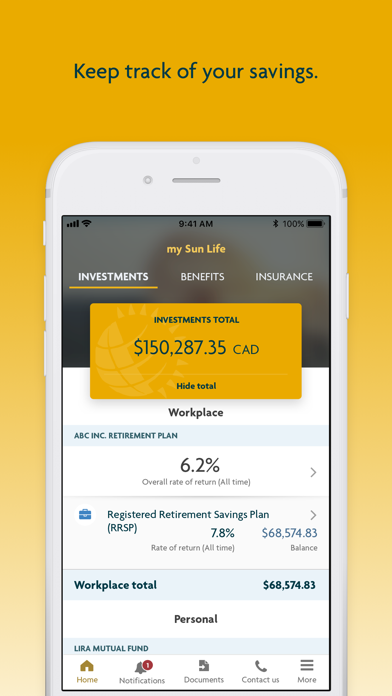 my Sun Life (Canada) Screenshot