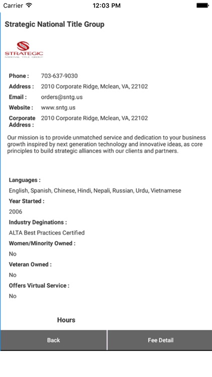 Strategic National Title Group