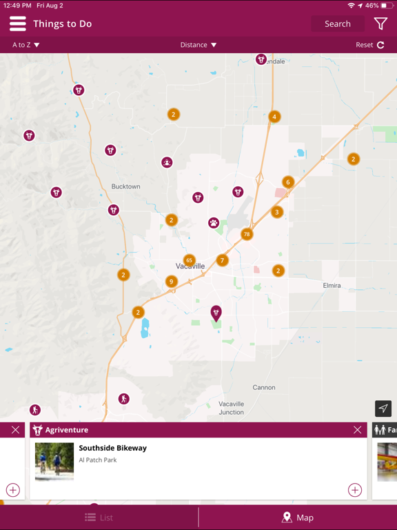 Visit Vacaville CA iPad screenshot 4 - Travel app