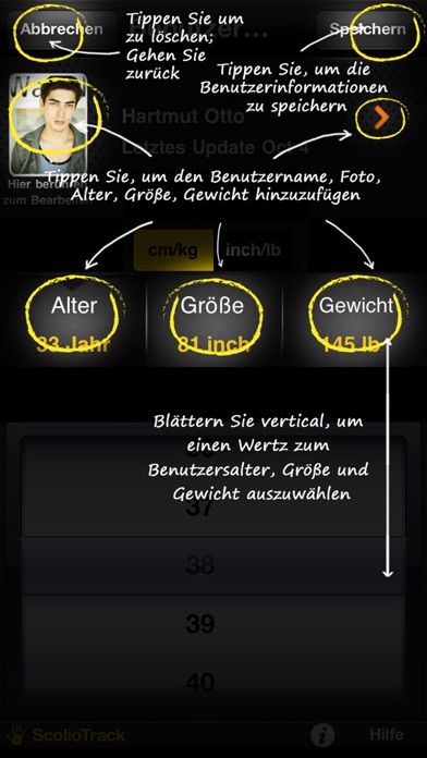 SkolioTrack App-Screenshot