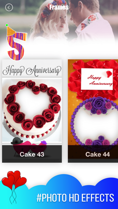 Anniversary Cake Photo Frame iPhone screenshot 5 - Photo & Video app