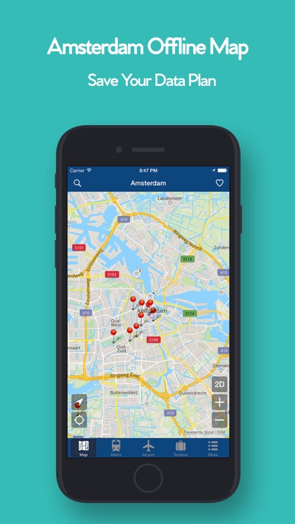 Amsterdam Offline Map, Metro