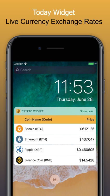 BlNANCE Crypto : Widget