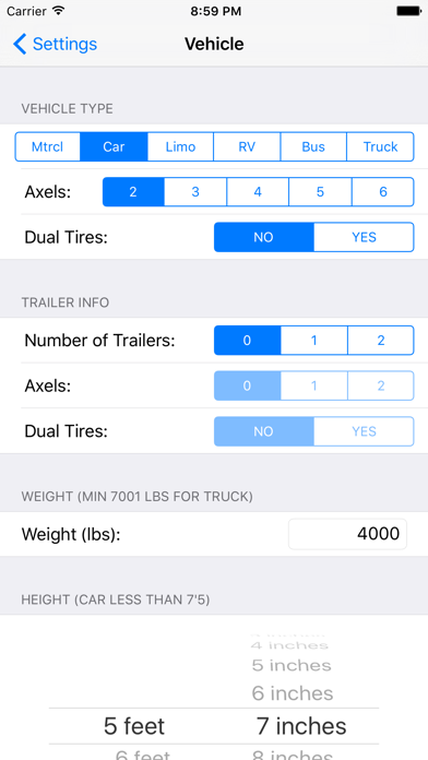 Toll Calculator GPS Navigation Screenshot