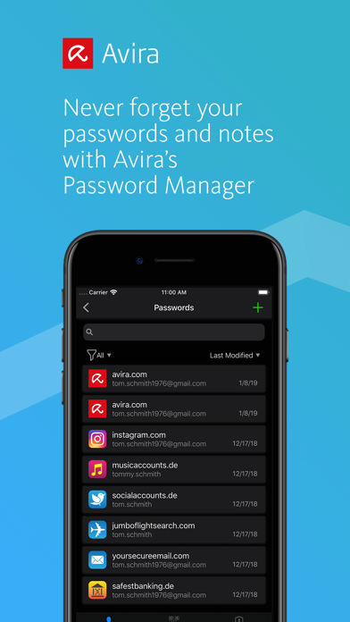 Screenshot #1 pour Avira Password Manager