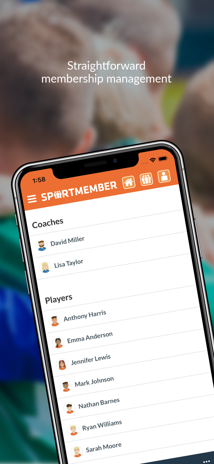 SportMember - Mobile team app