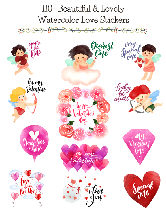 Screenshot #4 pour Valentine's Days Watercolor