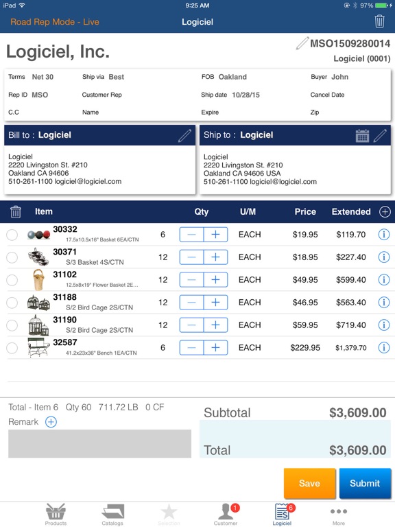 iMobileRep - Logiciel MSO App iPad screenshot 5 - Business app