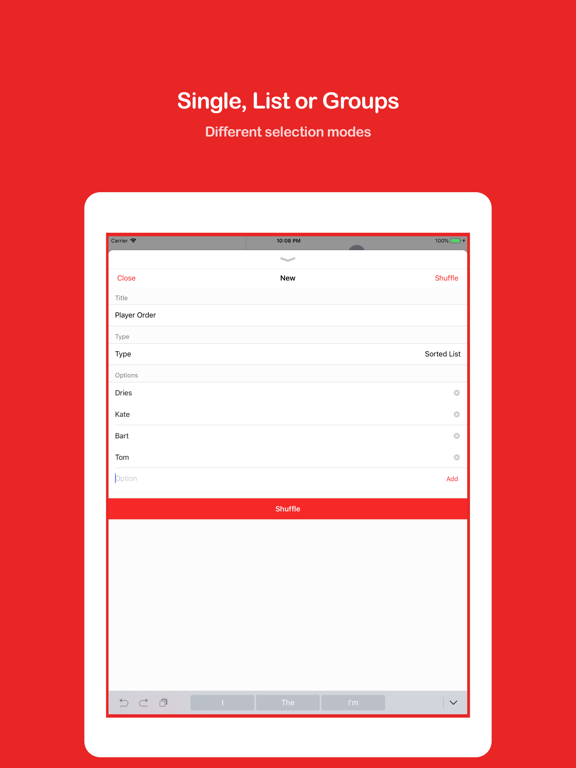 Screenshot #2 for Random Select / Order / Group