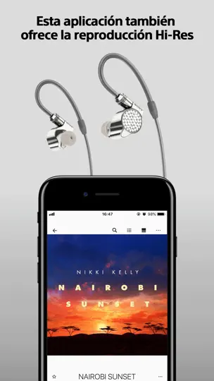 Captura de pantalla de Sony | Music Center en iPhone 4